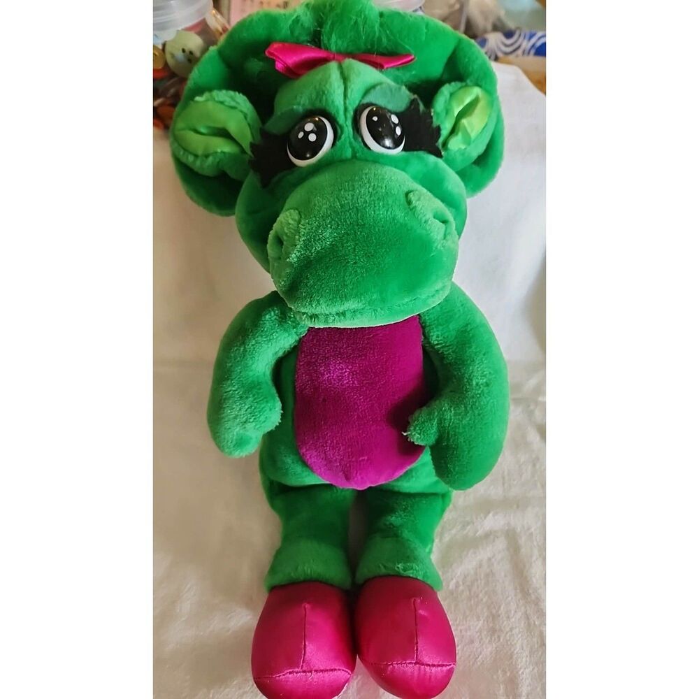 Vintage 1992 Baby Bop Barney Lyons Group 16" Green Plush Stuffed Animal Toy